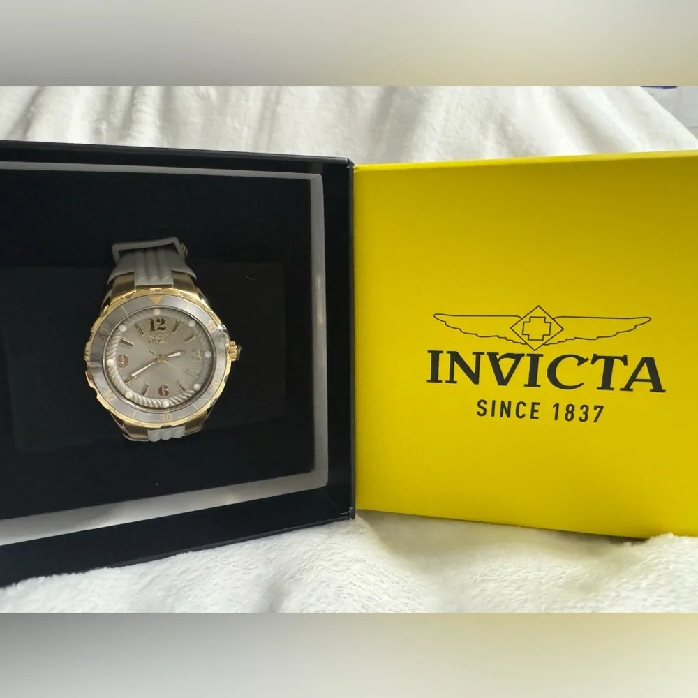 Invicta Angel Halo Women’s Watch 38mm Gray and Gold (17483)